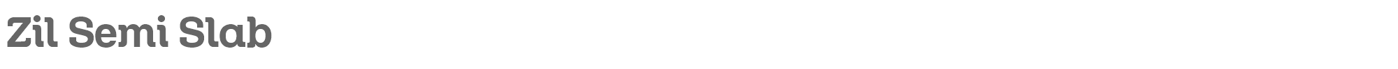 Sample characters Zil Semi Slab Font