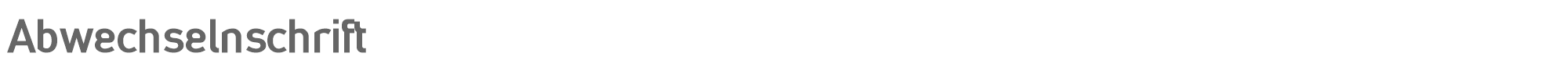 Sample characters Abwechselnschrift Font
