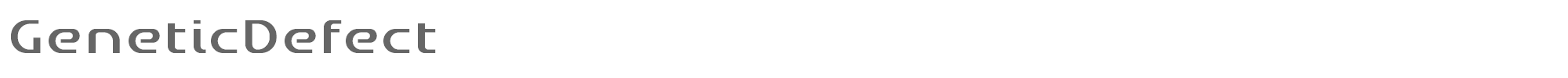 Sample characters Genetic Defect Font