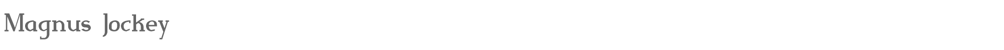 Sample characters Magnus Jockey Font
