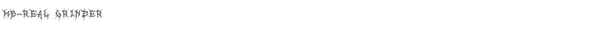 Sample characters MB Real Grinder Font