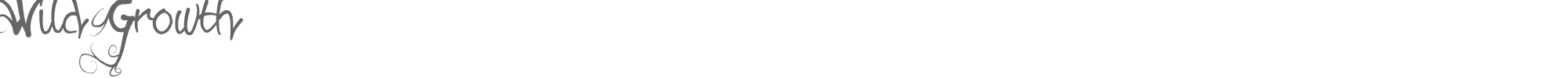 Sample characters Wild Growth Font