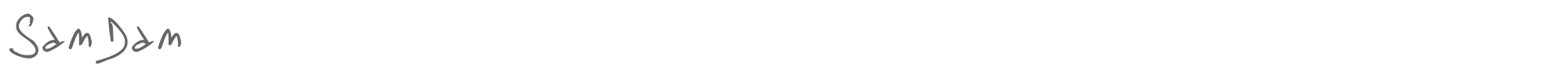 Sample characters SamDam Font