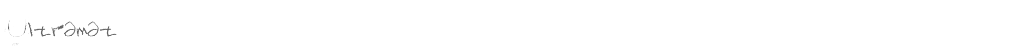 Sample characters Ultramat Font