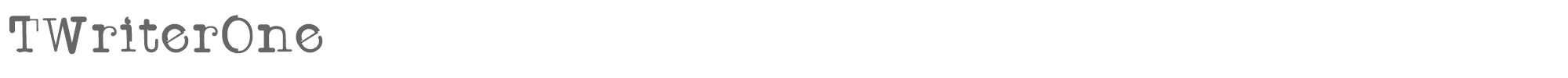 Sample characters TWriter Font