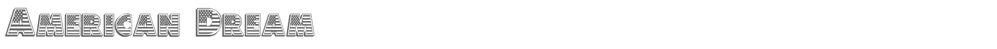 Sample characters American Dream Font