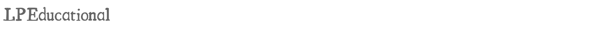 Sample characters LPEducational Font