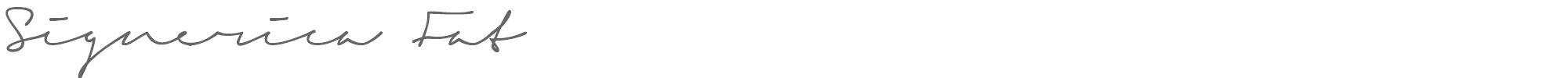 Sample characters Signerica Font