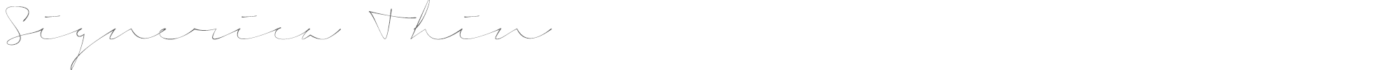 Signerica Signerica_Thin.ttf font preview