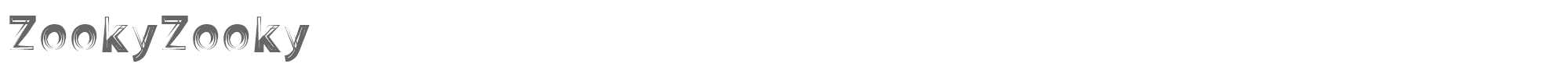 Sample characters Zooky Zooky Font