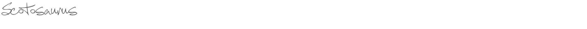 Sample characters Scotosaurus Font