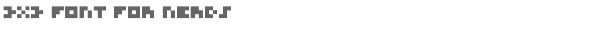 Sample characters 3x3 Font for Nerds Font