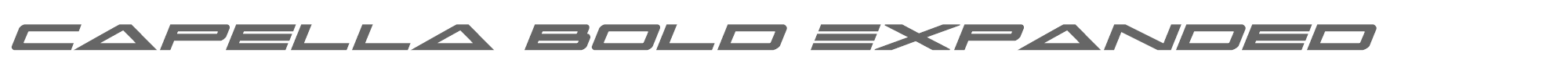 Capella capellaboldexpandital.ttf font preview