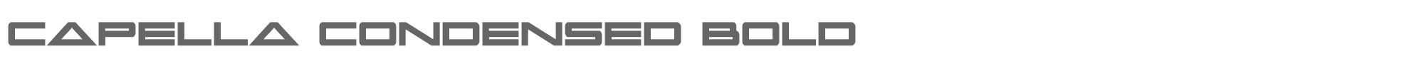 Capella capellacondbold.ttf font preview