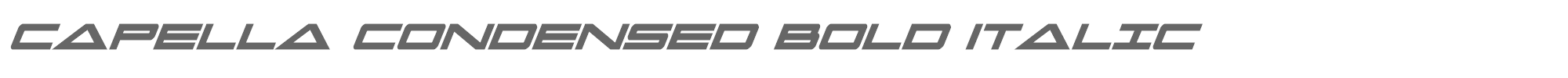 Capella capellacondboldital.ttf font preview
