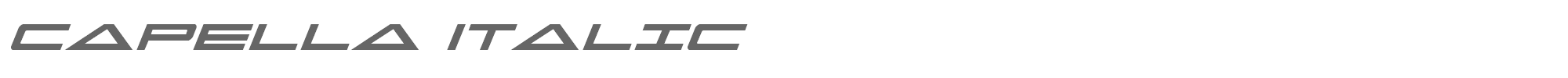 Capella capellaital.ttf font preview