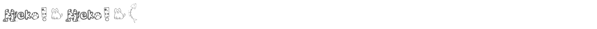 Neko! Neko! Meow.ttf font preview