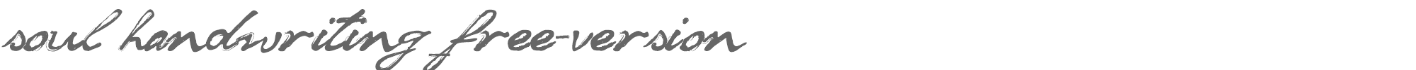 Sample characters Soul Handwriting Font