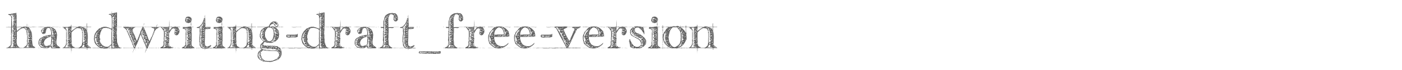 Sample characters Handwriting Draft Font