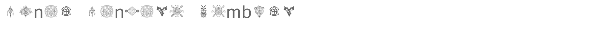 Sample characters Final Fantasy Symbols Font