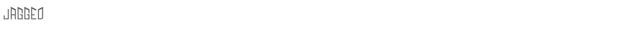 Sample characters Jagged Font