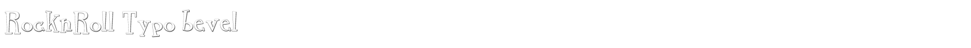 RocknRoll Typo rocknroll_typo_bevel.ttf font preview