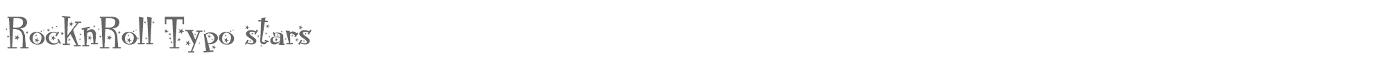 RocknRoll Typo rocknroll_typo_stars.ttf font preview