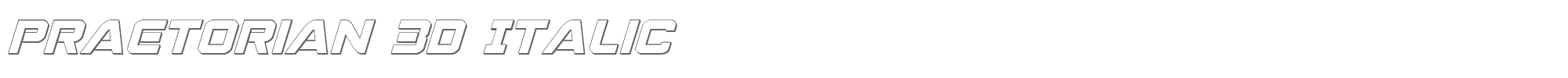 Praetorian praetorian3dital.ttf font preview
