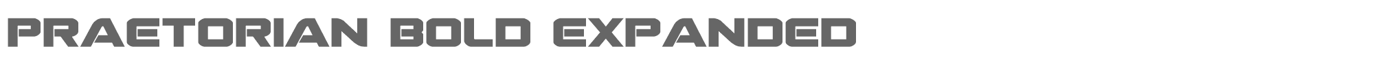 Praetorian praetorianboldexpand.ttf font preview
