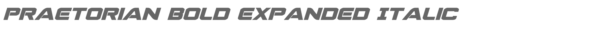 Praetorian praetorianboldexpandital.ttf font preview