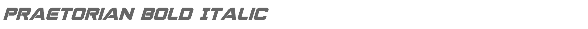 Praetorian praetorianboldital.ttf font preview