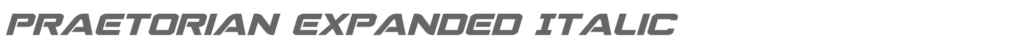 Praetorian praetorianexpandital.ttf font preview