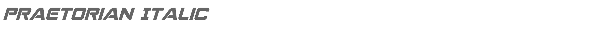 Praetorian praetorianital.ttf font preview