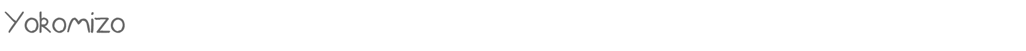 Sample characters Yokomizo Font