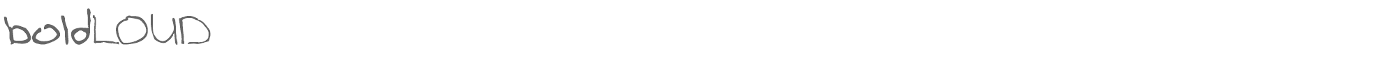 Sample characters BoldLoud Font