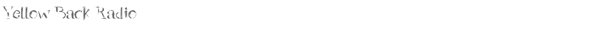 Sample characters Yellow Back Radio Font