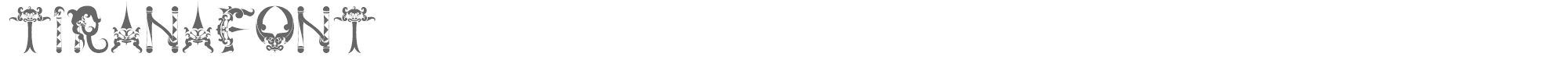Sample characters Tiranafont Font
