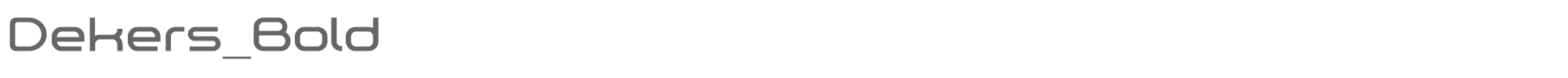 Sample characters Dekers Font