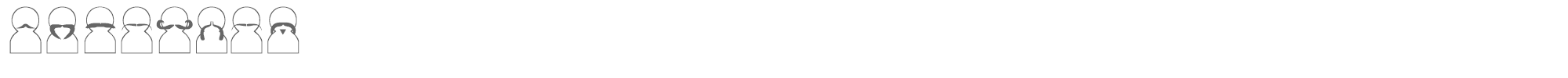 Sample characters Movember Font