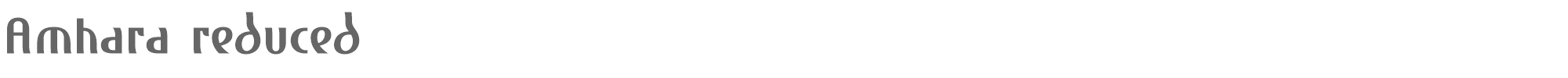 Sample characters Amhara Font