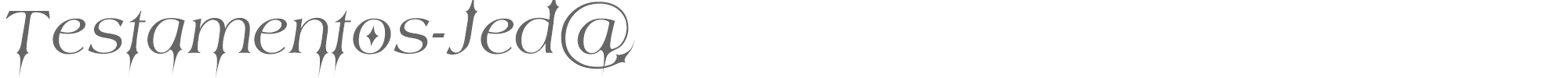 Sample characters Testamentos Jed@ Font