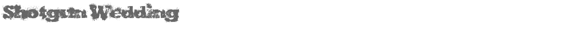 Shotgun Wedding ShotgunWeddingDEMO.otf font preview