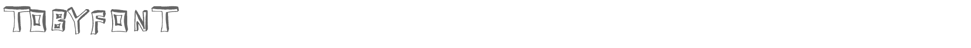 Sample characters TobyFont Font