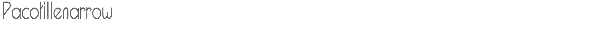 Pacotille PACOTILL-narrow-light.TTF font preview
