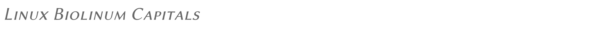 Linux Biolinum LinBiolinum_aSI.ttf font preview
