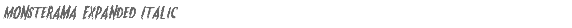Monsterama monsteramaexpandital.ttf font preview