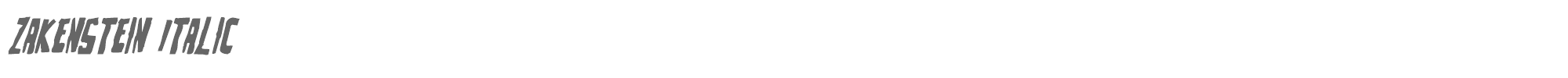 Zakenstein zakensteinital.ttf font preview