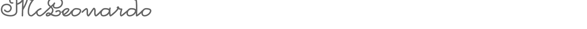 Sample characters McLeonardo Font