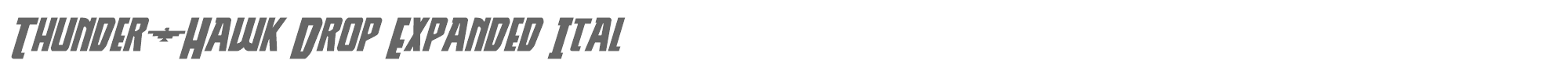 Thunder-Hawk thunderhawkdropexpandital.ttf font preview