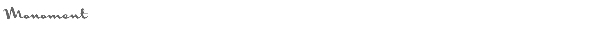Sample characters Monoment Font